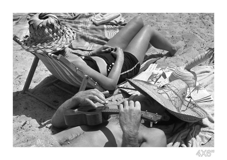 A man and woman in California in July 1950 tanning on the | Etsy | Etsy (US)