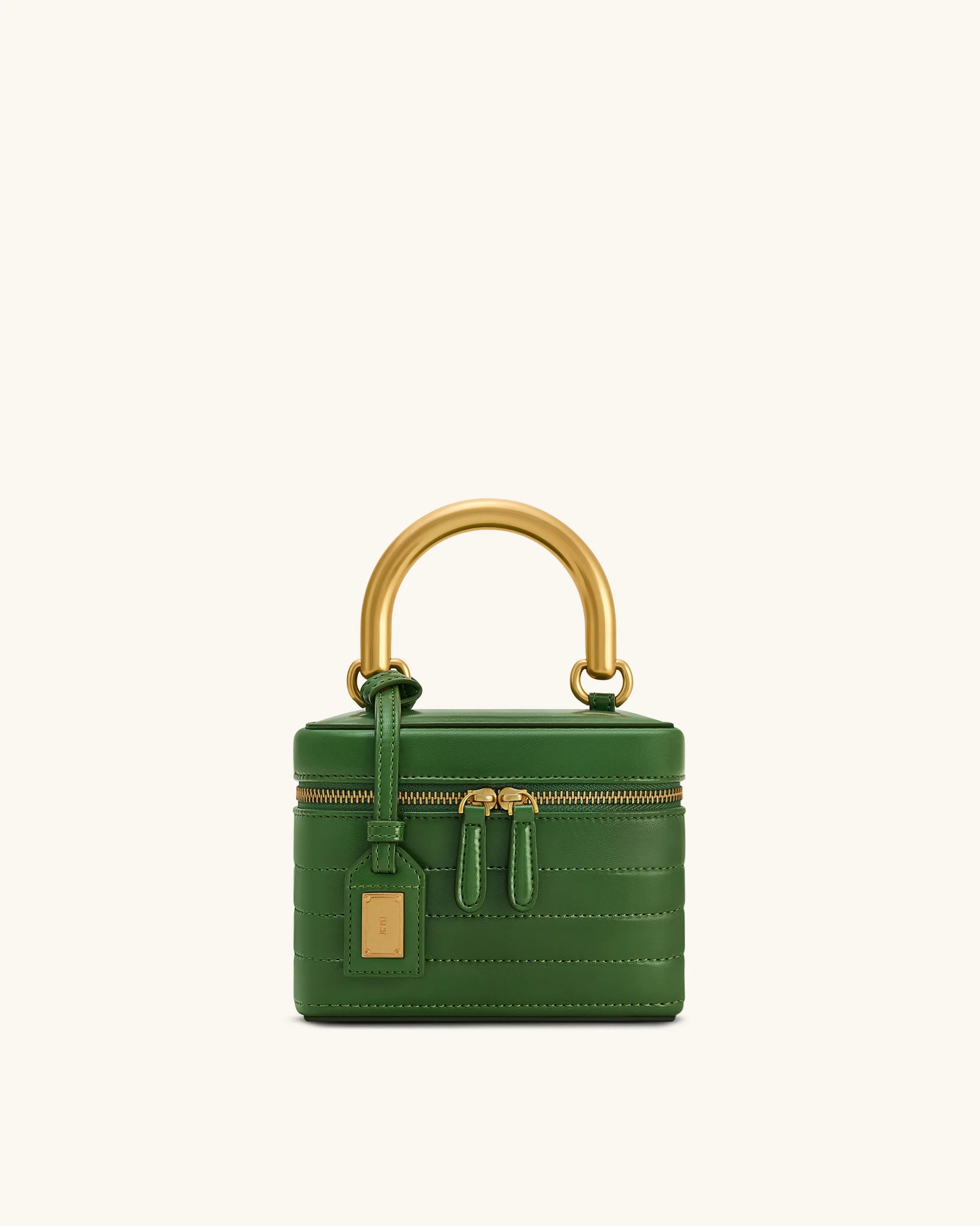 Evelyn Quilted Box Top Handle Bag - Green | JW PEI US