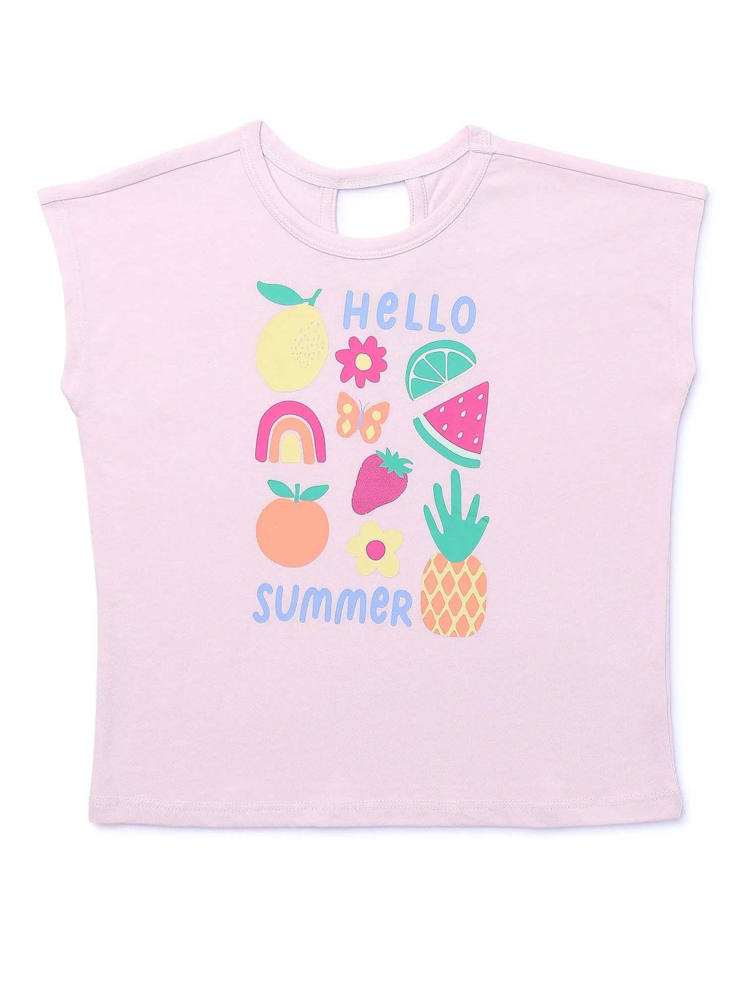 Garanimals Toddler Girl Dolman Short Sleeve Graphic Jersey T-Shirt, Sizes 18M-5T | Walmart (US)