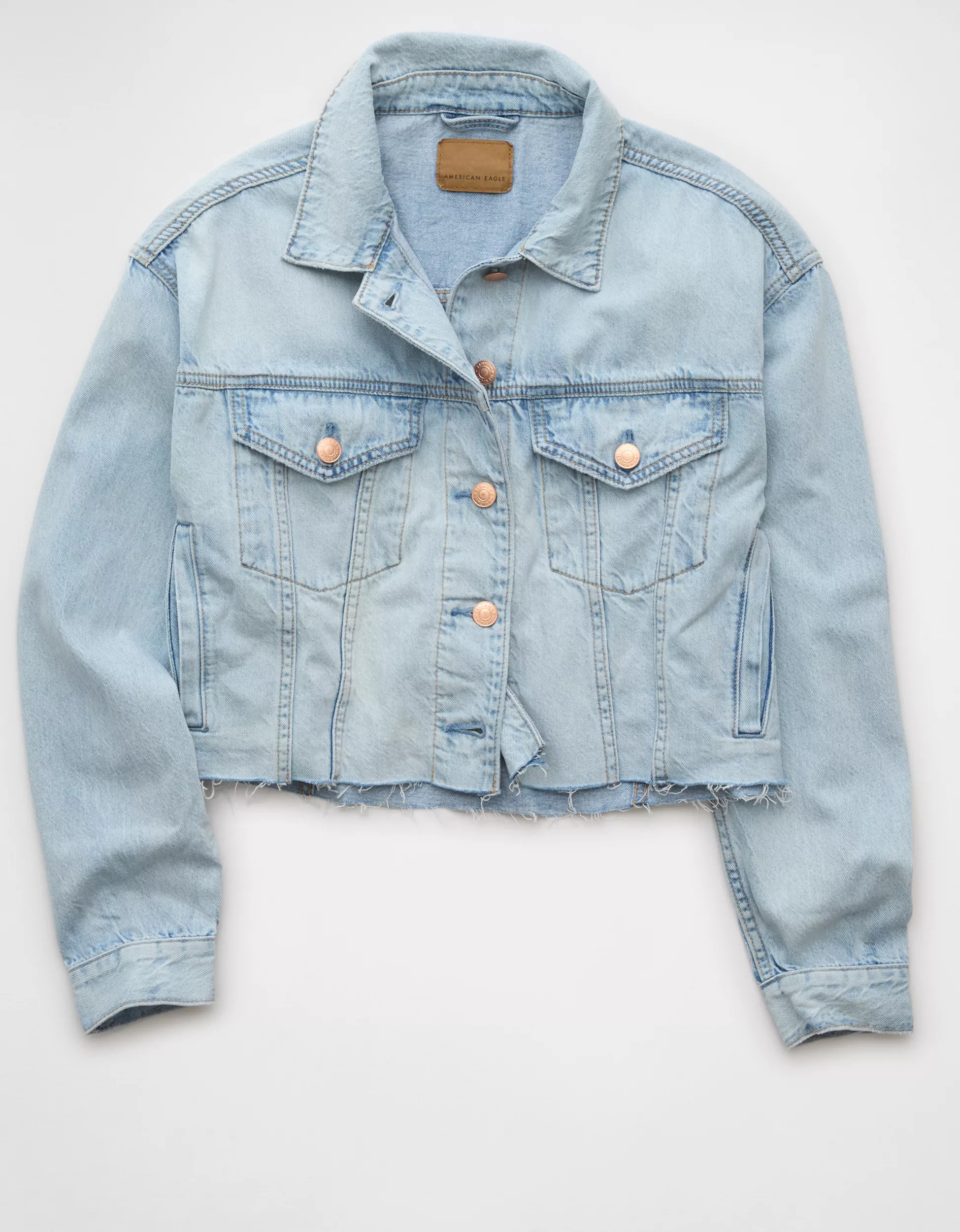 AE Cropped Cut-Off Denim Jacket | American Eagle Outfitters (US & CA)