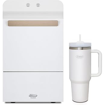 Gevi Household Countertop Nugget Ice Maker GIMN-1000B (White) & Insulated Tumbler (White) | Amazon (US)