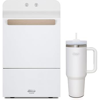 Gevi Household Countertop Nugget Ice Maker GIMN-1000B (White) & Insulated Tumbler (White) | Amazon (US)