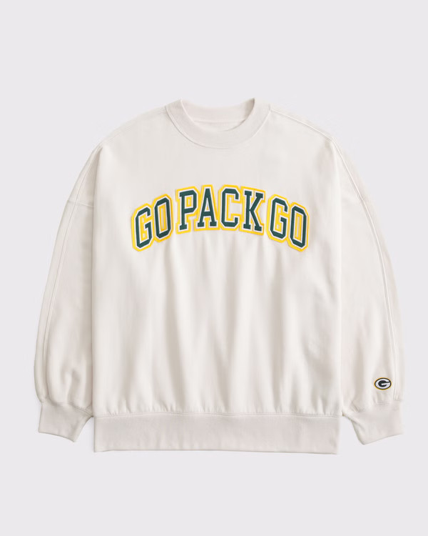 Green Bay Packers Graphic Oversized Sunday Crew | Abercrombie & Fitch (US)