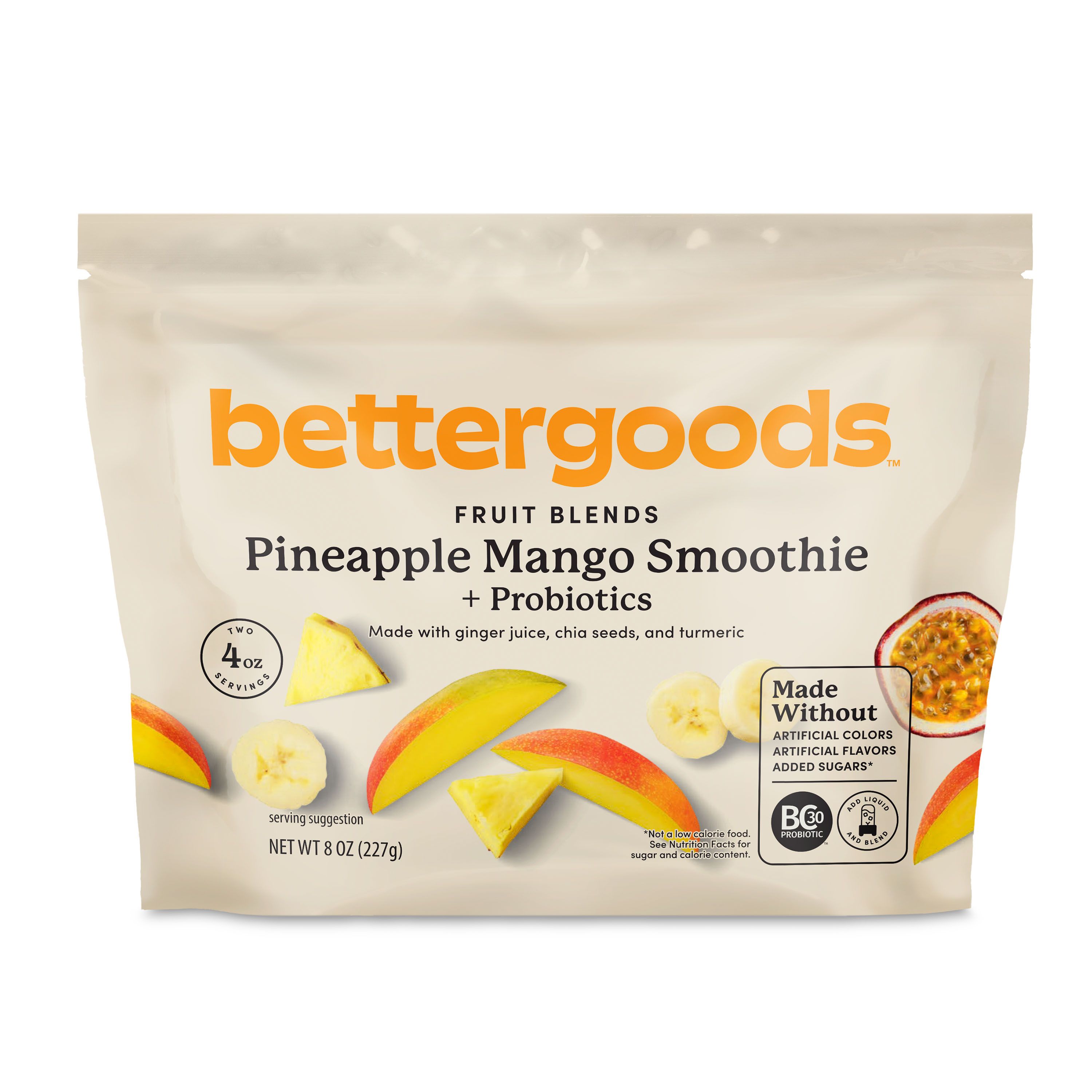 bettergoods Pineapple Mango + Probiotics Smoothie Mix, 8 oz (Frozen) | Walmart (US)