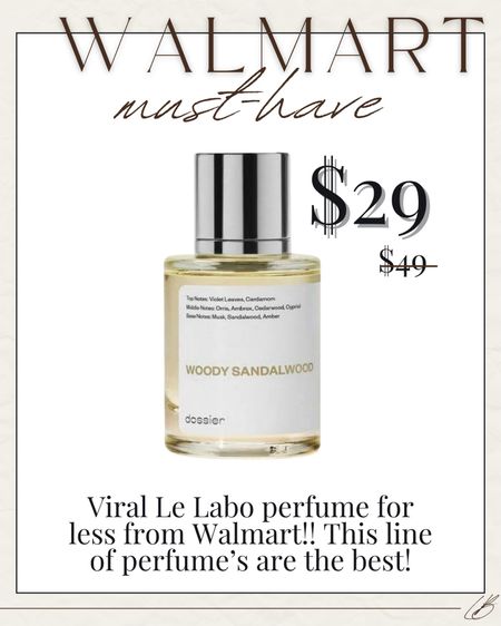 My favorite luxury for less perfume from Walmart is back in stock! This is sooo good & it’s only $29! 

#LTKstyletip #LTKfindsunder50 #LTKbeauty