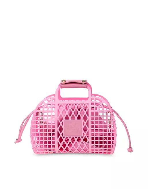 Steve Madden Bscreen basket bag with cross-body strap in pink | ASOS (Global)