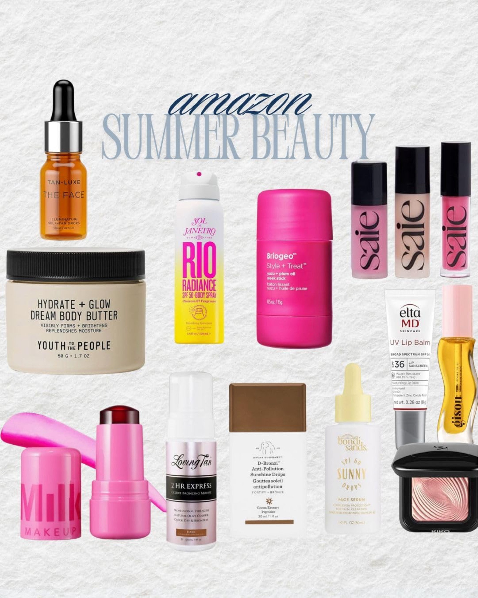 Your summer beauty lineup = secured ☀️💦 Glow-boosting drops, SPF everything, hydrating heroes, and instant tans—these Amazon summer staples keep your skin golden, glossy, and protected all season long.

#LTKFindsUnder50 #LTKFindsUnder100 #LTKBeauty