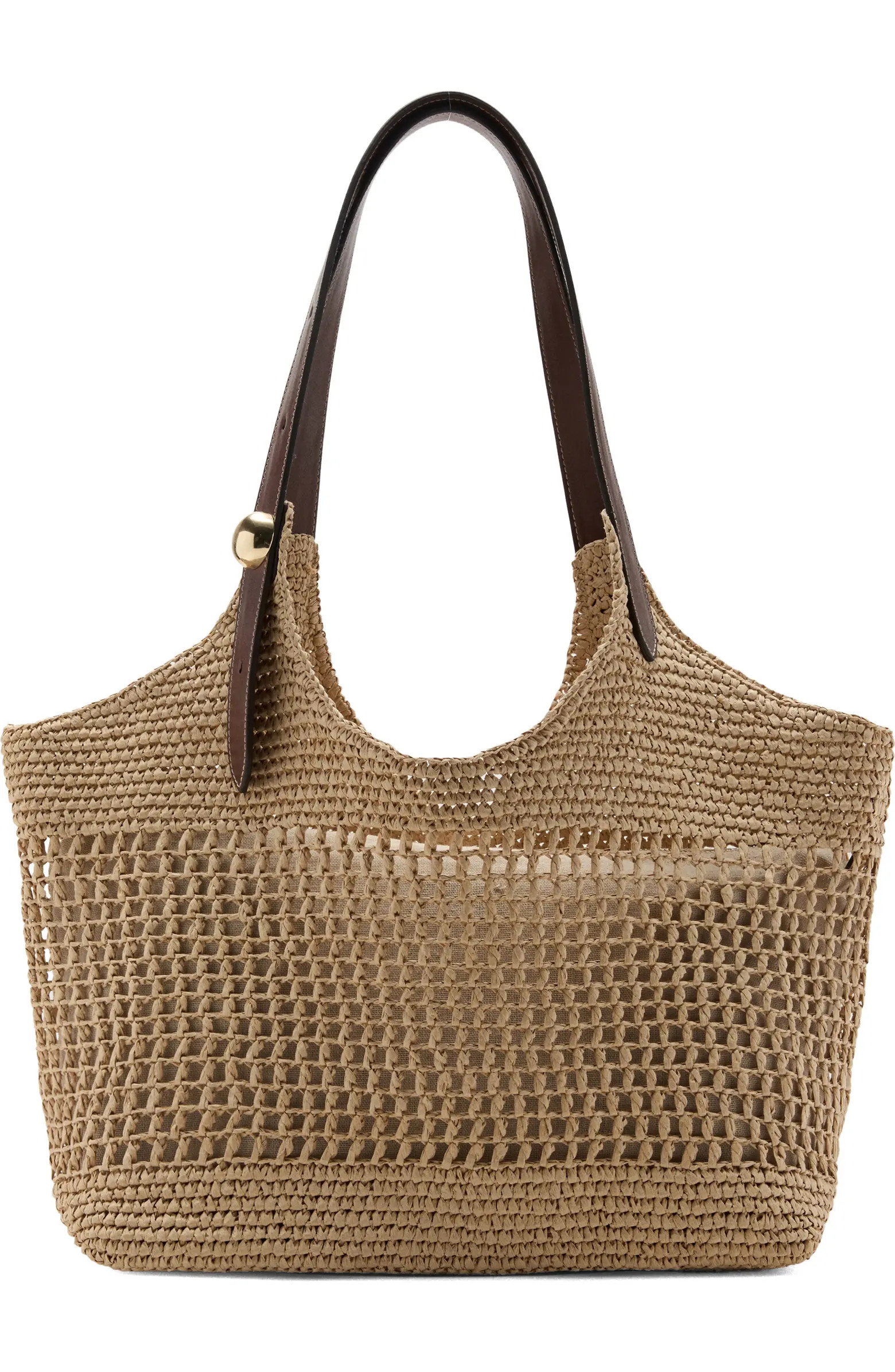 MANGO Natural Fiber Tote | Nordstrom | Nordstrom