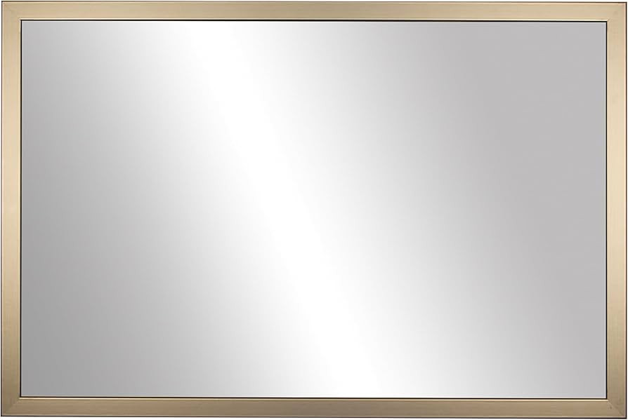Frame My Mirror Gold Framed Mirror, 22" x 30" Champagne Bronze Mirror for Bathroom, Wood Frame, T... | Amazon (US)