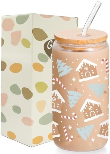 Lamyba Christmas Stocking Stuffers, Christmas Gifts for Women Adults- 16oz Cute Christmas Tree/Ca... | Amazon (US)