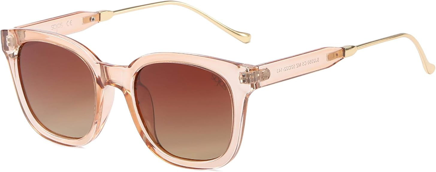 SOJOS Classic Square Polarized Sunglasses Womens Mens Retro Trendy Shades UV400 Sunnies SJ2050 | Amazon (US)