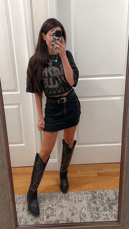 Morgan wallen concert outfit ; Nashville outfit ; country concert outfit ; black cowgirl boots ; target boots 

#LTKStyleTip #LTKSeasonal #LTKFestival