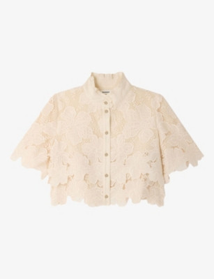 Floral Cropped Lace Shirt | Selfridges