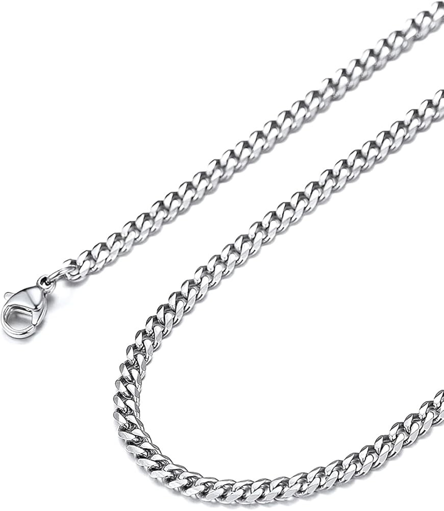 Suplight 3mm/6mm/9mm/12mm Miami Curb Cuban Link Chain for Men Women, 316L Stainless Steel /18K Go... | Amazon (US)