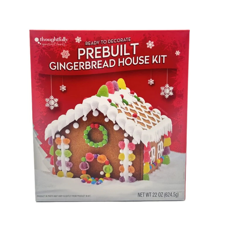 Christmas Pre-Built Gingerbread House Kit, Size 22 oz, Condition Dry, Contains Wheat and Soy | Walmart (US)