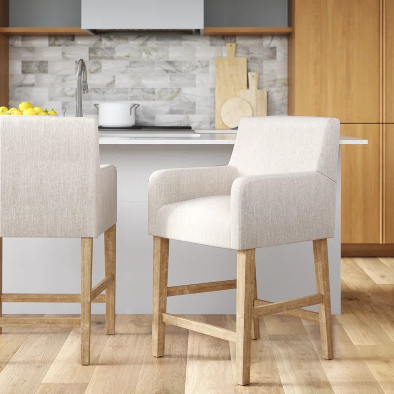 Alighiero Solid Wood 26" Counter Stool | Wayfair North America