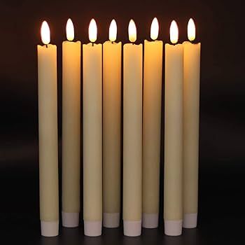 GenSwin Taper Flameless Candles Flickering with 10-Key Remote, Battery Operated Led Warm 3D Wick ... | Amazon (CA)