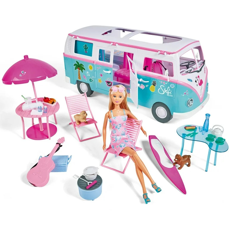 Simba Toys Steffi Love - Hawaii Camper Play Vehicle Set with 57 Accessories, Children 3+ years | Walmart (US)