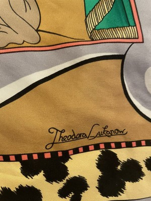 VTG The Walt Disney Gallery by Theodora Lukanow Mickey Minnie Mouse Silk Scarf | eBay US