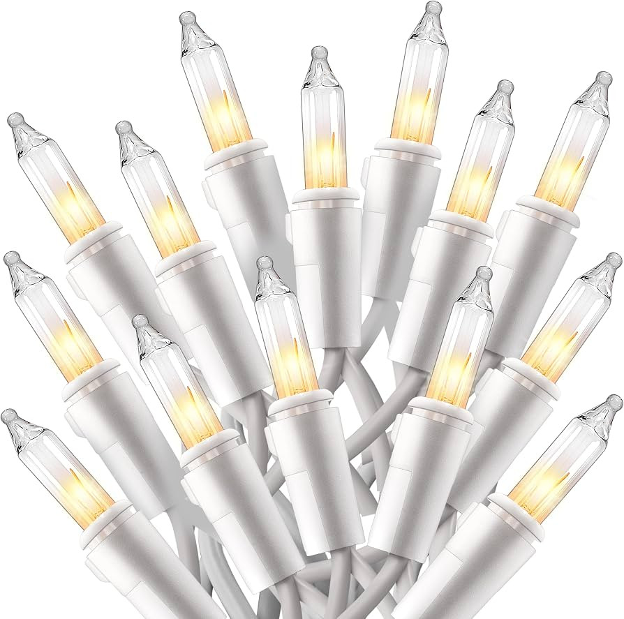 Joiedomi Clear Christmas Lights Outdoor, 100 Count Christmas Tree Lights Indoor Warm White, 21.5F... | Amazon (US)