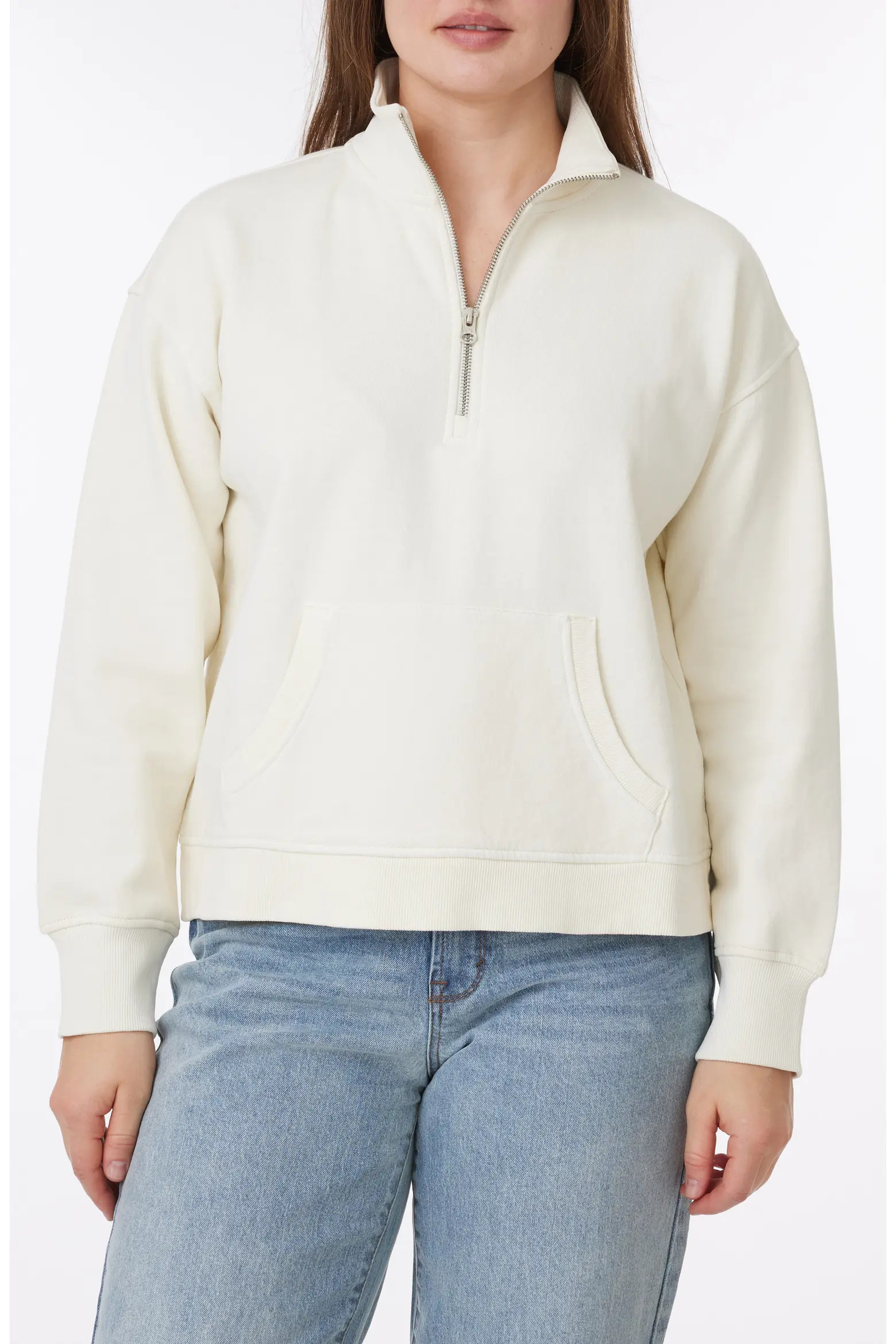 Janet Sunwashed Fleece Quarter Zip Sweatshirt (Women) | Nordstromrack | Nordstrom Rack
