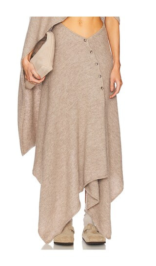 Lauren Midi Knit Skirt in Beige | Revolve Clothing (Global)