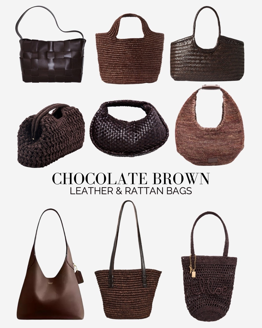 I recently bought a chocolate brown rattan bag, and it’s become my whole personality! Here are a few yummy pieces in leather & rattan to add to your wardrobe! 

#LTKstyletip #LTKaustralia #LTKFashionMonth