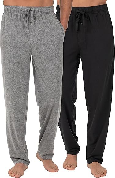 Fruit of the Loom Men's Extended Sizes Jersey Knit Sleep Pajama Lounge Pant (1 & 2 Packs) | Amazon (US)