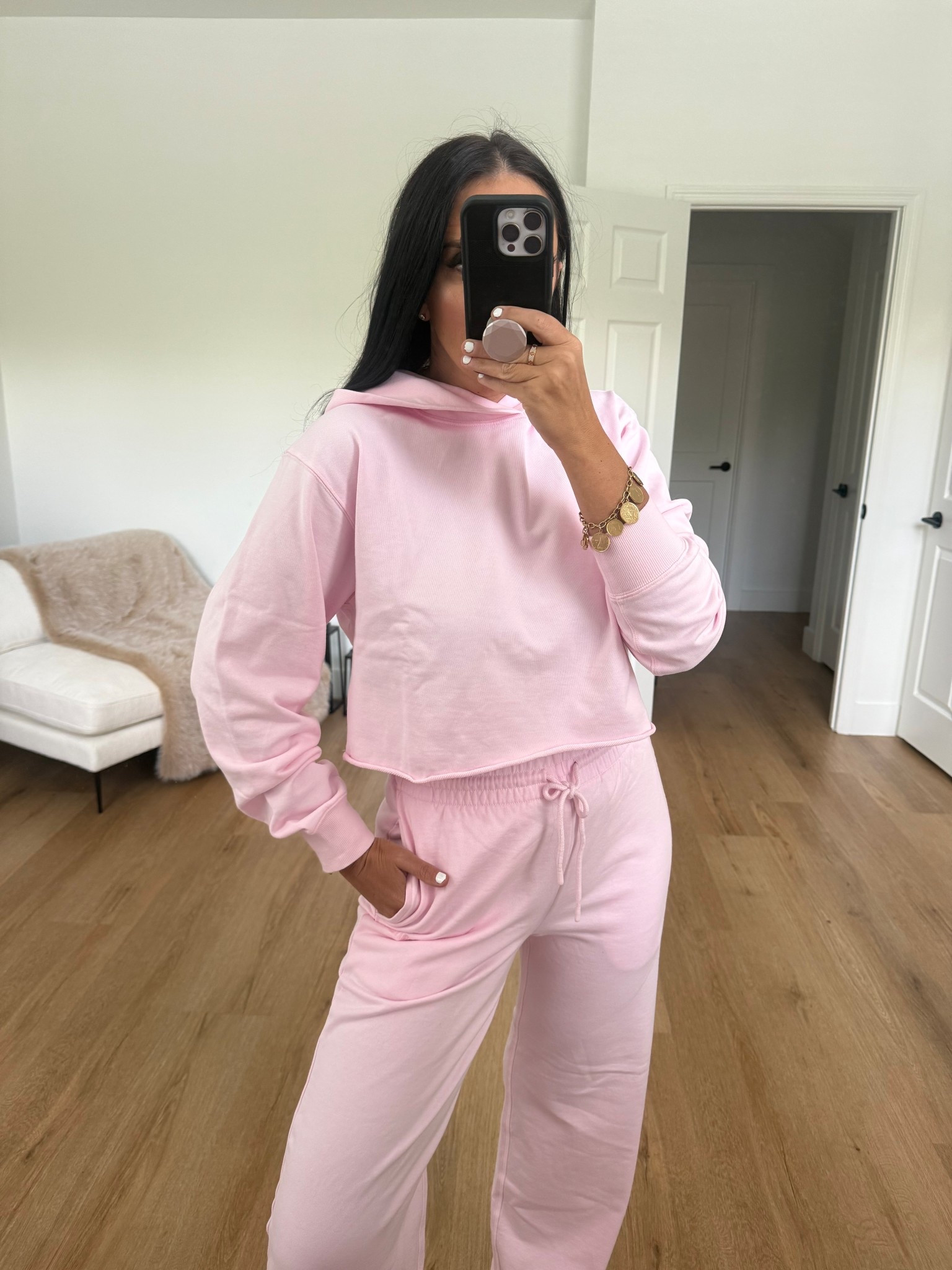 Terry Sweatfleece Perfect Raw-hem Hoodie
