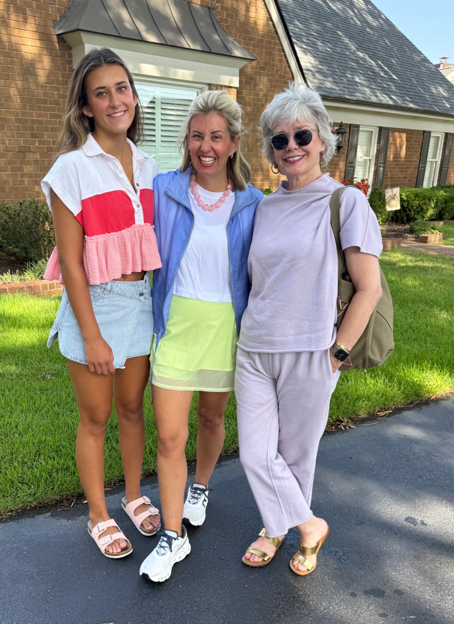 Dressed and ready for a fun day!! 
I’m in xs tee & jacket and small skort. 

*code Catherine20 at Allie + Bess

#LTKootd