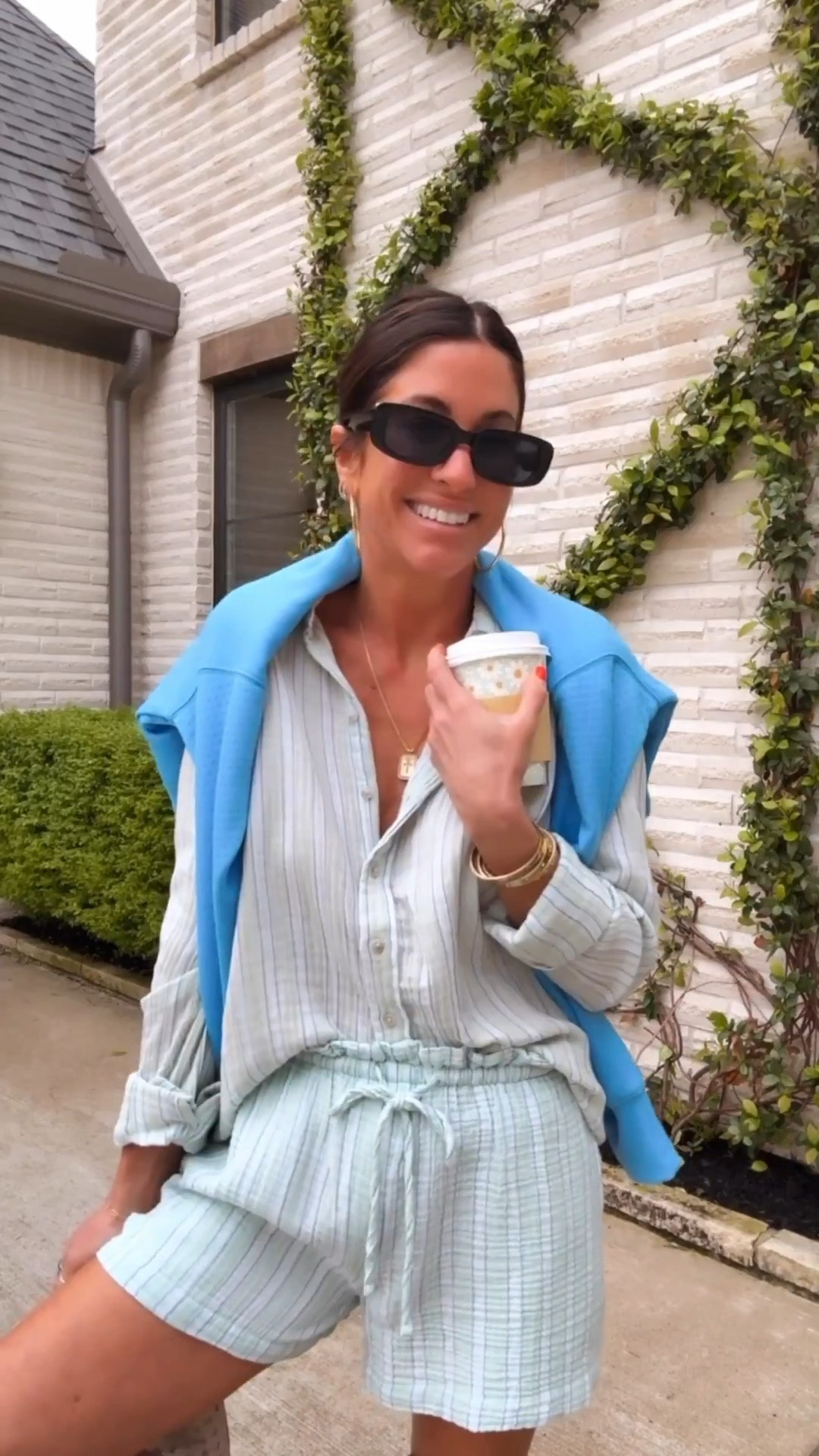 Sooo cute for spring!!! True to size. 
Wearing xs in top and shorts and small in the blue sweatshirt. 


#LTKFindsUnder50 #LTKStyleTip #LTKFindsUnder100