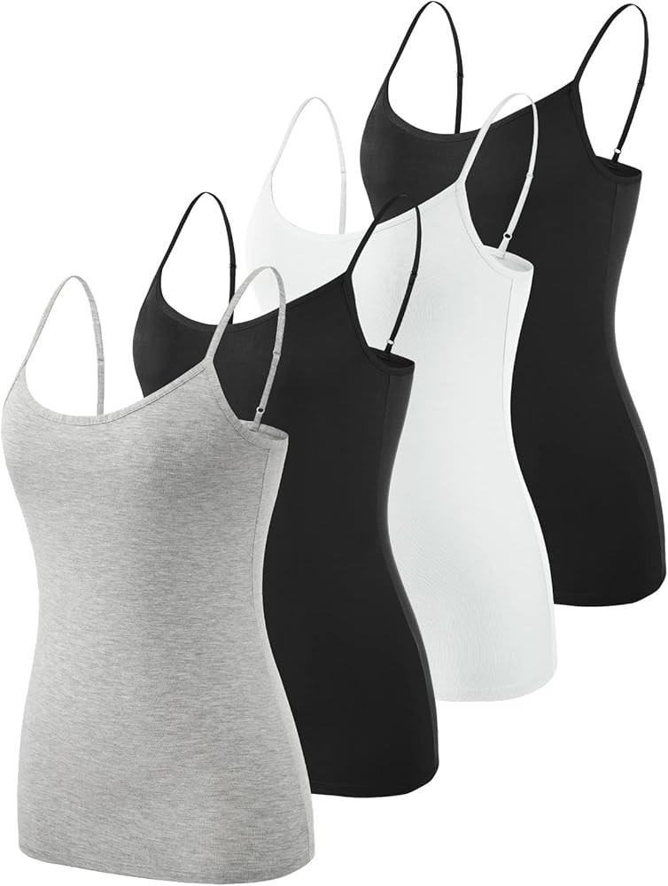 Vislivin Women's Basic Solid Camisole Adjustable Spaghetti Strap Tank Top | Amazon (US)