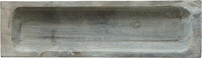 Creative Co-Op Decorative Paulownia Wood Gray Wash Tray, Grey | Amazon (US)