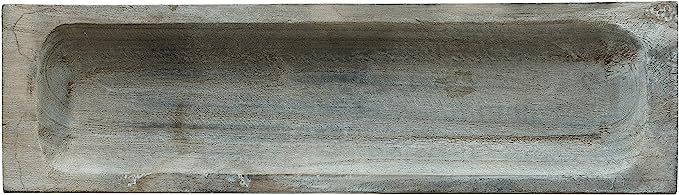Creative Co-Op Decorative Paulownia Wood Gray Wash Tray, Grey | Amazon (US)