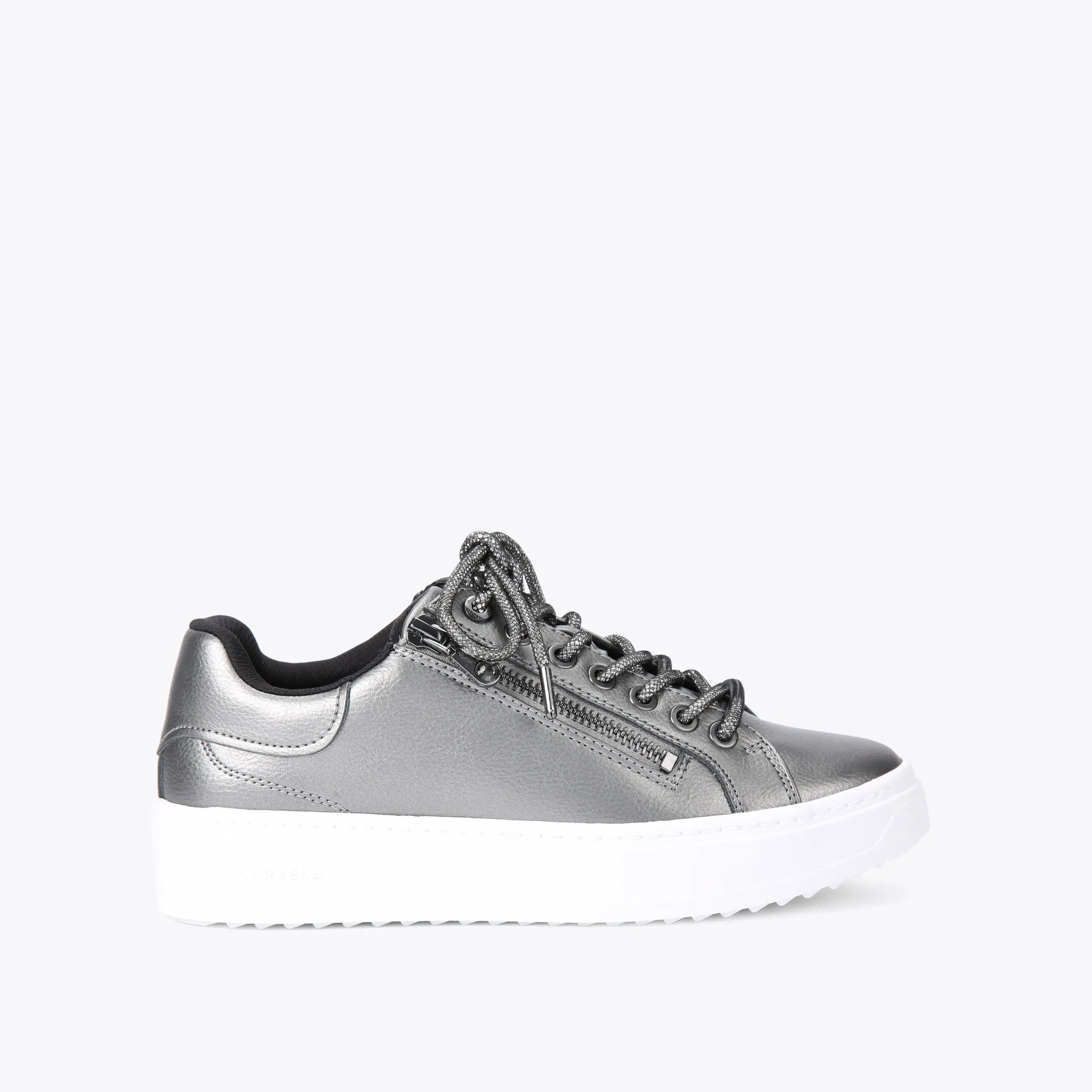 ENCHANTED LACE SNEAKER Gunmetal Trainer by CARVELA | Kurt Geiger UK