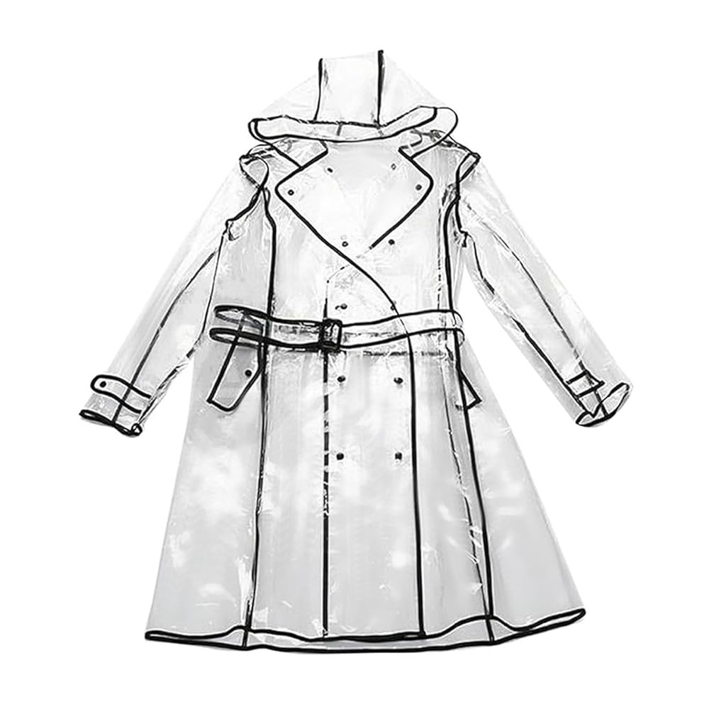 Waterproof Portable Raincoat, Rain Coats for Women Clear Reusable Rain Resistant Poncho with Hood... | Amazon (US)