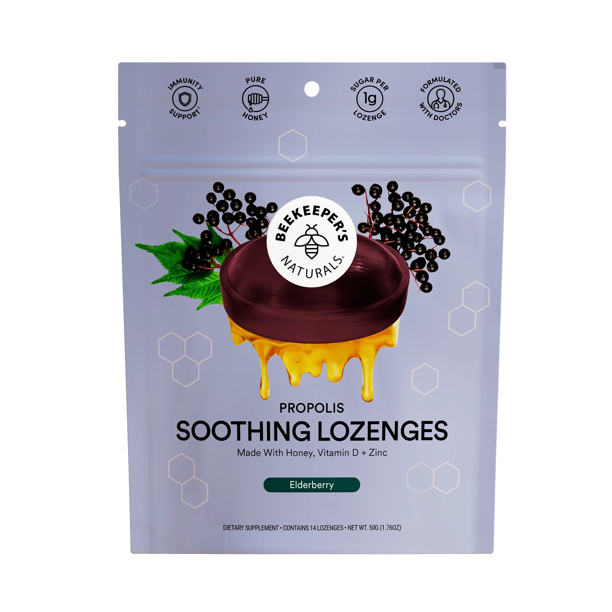 Elderberry Soothing Lozenges | Beekeepers Natural's