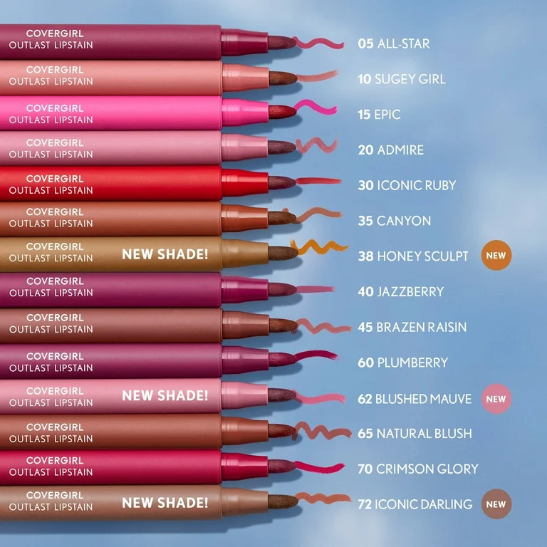 COVERGIRL Outlast Lipstain, 72 Iconic Darling, 0.05 fl oz | Walmart (US)