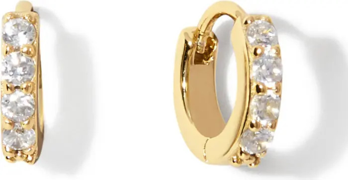 Suzanne Cubic Zirconia Huggie Hoop Earrings | Nordstrom