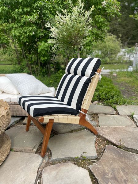 Classic black & white stripped chair cushion for a decidedly non-outdoor chair that we keep outside anyways and is somehow fine!? 

Outdoor decor, Walmart, Better Homes & Garden, outdoor seating, Summer, Spring, backyard 

#LTKunder50 #LTKhome #LTKFind