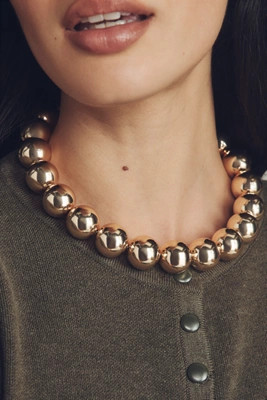 Large Beaded Choker Necklace | Anthropologie (US)