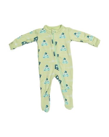 Baby Travel Guide Print Footie With Zipper | Marshalls