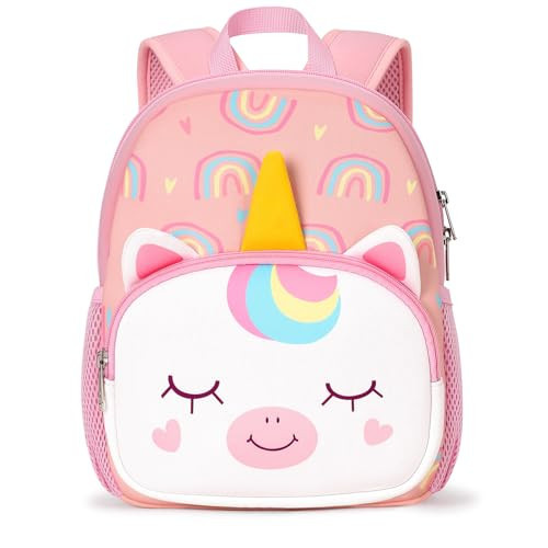 mibasies Toddler Backpacks for Girls 2-4: Baby Preschool Backpack - Kids Unicorn Backpack for Boys Girls - 12inch Mini School Bag | Amazon (US)