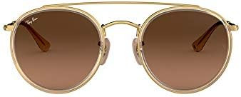 Ray-Ban Women's RB3647n Double Bridge Round Sunglasses | Amazon (US)