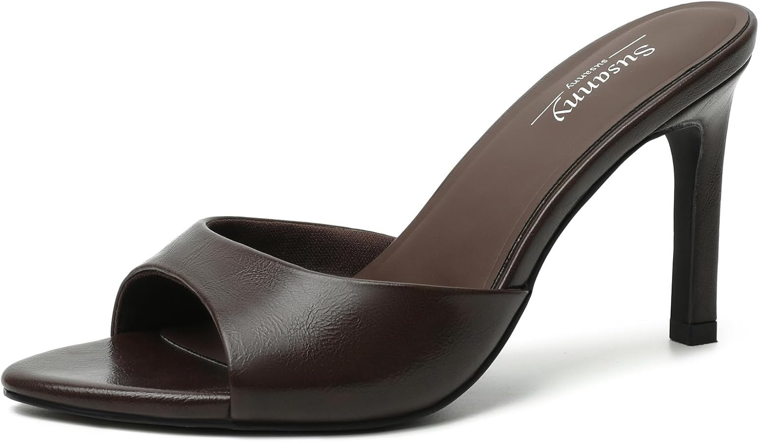 Susanny Women's Sandals Heels Mule High Heels Pointed Open Toe Sandals Sexy Slip on Heeled Summer... | Amazon (US)