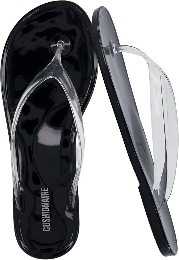 CUSHIONAIRE Splash Jelly Flip Flops for Women With Flexible Sole, Glossy Jelly Finish Summer Sand... | Amazon (US)