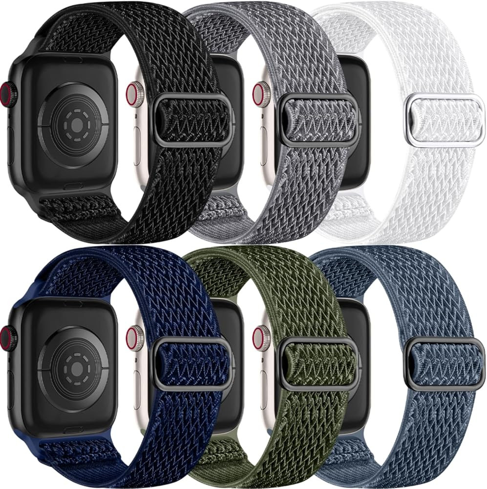 Lerobo 6 Pack Braided Bands Compatible with Apple Watch 44mm 45mm 42mm 49mm 46mm 41mm 40mm 38mm W... | Amazon (US)
