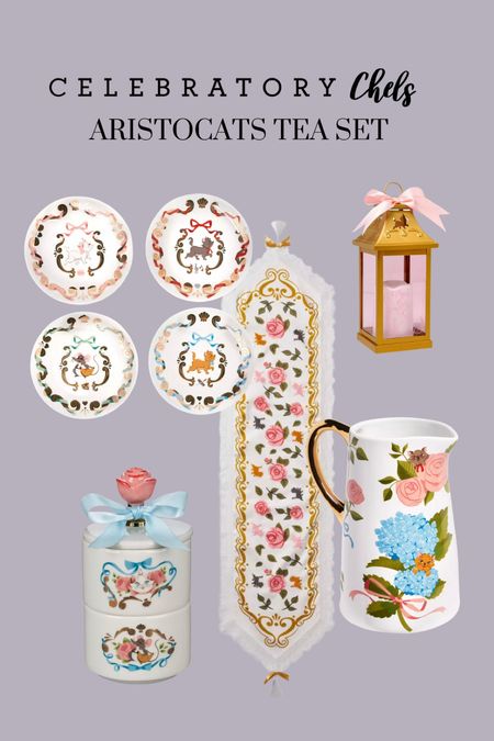 Disney merchandise
Aristocats tea set
Plates
Pitcher
Table runner
Marie 
Pastels
Home decor 

#LTKfamily #LTKhome #LTKunder100