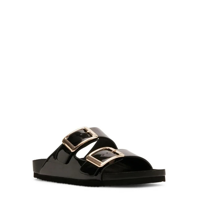 Madden Girl Women's Bodiee Two Strap Flat Footbed Sandal | Walmart (US)