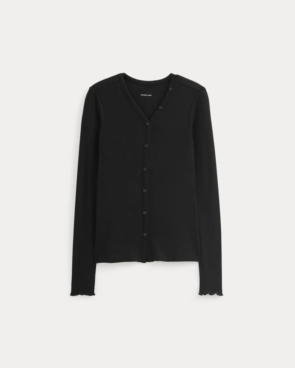 Sheer V-Neck Cardigan in Butterluxe | Dark Green | Everlane
